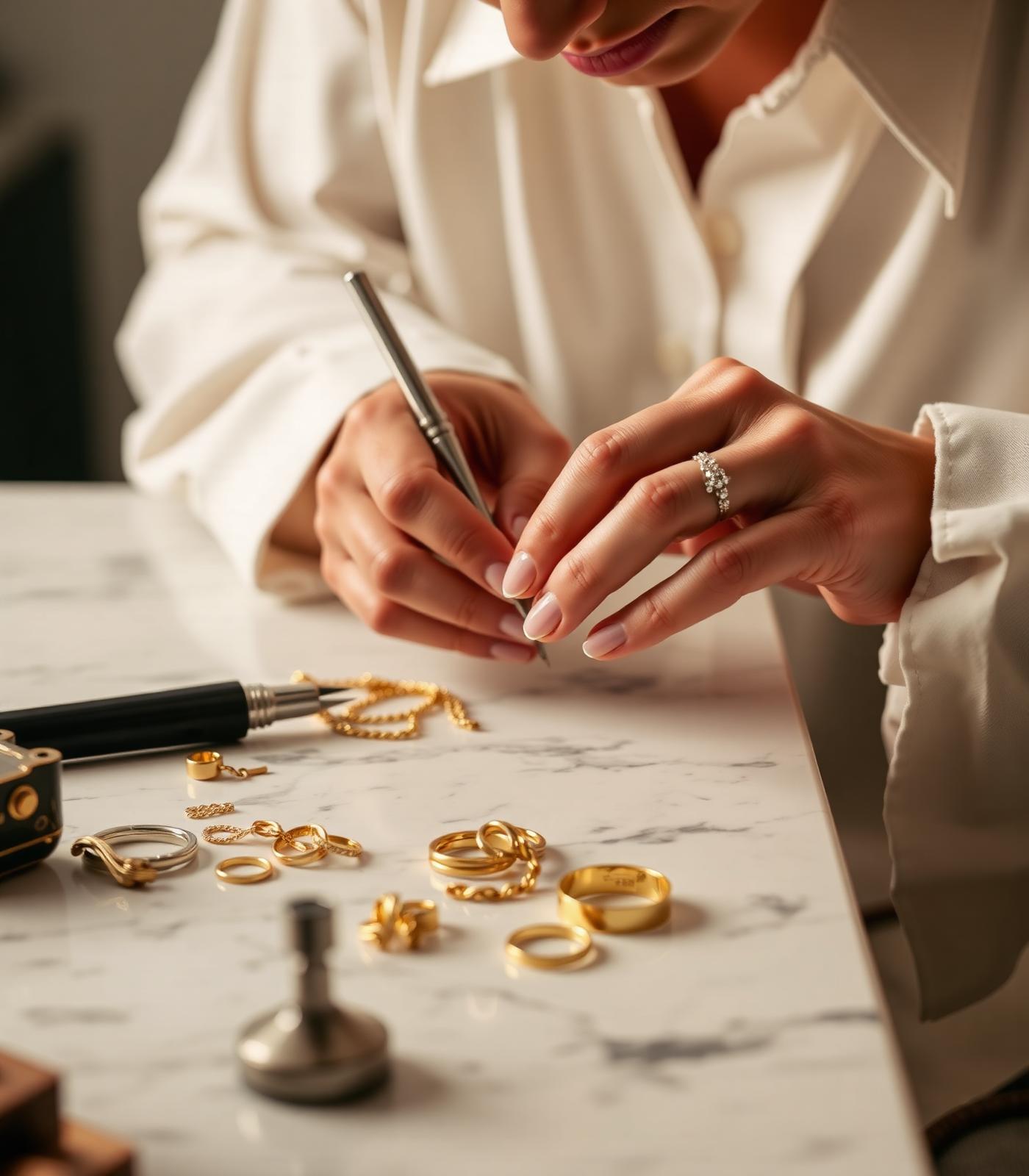 Auréline atelier — hands crafting fine jewelry